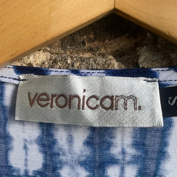 Veronica M Blue and White Tie-Dye Top - Picture 2 of 9